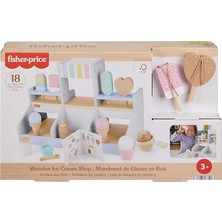 Leaf Shop Ahşap Dondurma Dükkanı Okul Öncesi Çağdaki Çocuklar Için 18 Ahşap Parçadan Oluşan Fisher-Price Ahşap Dondurma Dükkanı Seti HXV21
