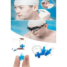 Leaf Shop Sporcu Yüzücüler Için Silikon Kulak ve Burun Tıkacı Silikon Kulak ve Burun Tıkacı Klipsi Havuz Seti