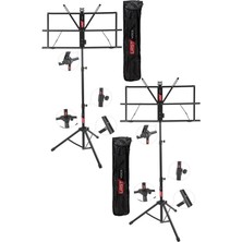 Leaf Shop NT-106X 2'li Tel Nota Sehpası Seti, Makaslı (Taşıma Çantalı)