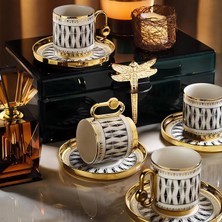 Leaf Shop Aryıldız Dawn 6 Kişilik Türk Kahve Fincan Takımı