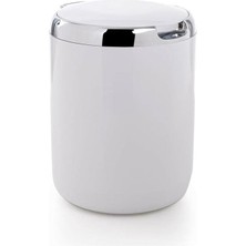 Leaf Shop Plastik Kapaklı Pasifik Çöp Kovası 3lt 15,5 x 20 cm Beyaz