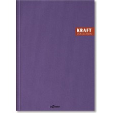 Leaf Shop Color 2017115/2 Kraft Defter Sert Kapaklı, Spiralli, 1.hamur Kağıt, 200 Sayfa, Mor
