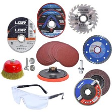 Leaf Shop Avuç Içi Taşlama Makinesi Matkap Seti 115 mm (55 Parça)