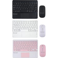 Leaf Shop Tablet ve Telefonlar Için Türkçe Q Bluetooth Touchpad Klavye ve Mouse Set - AL3560 (Beyaz)