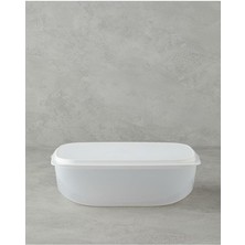 Leaf Shop Home Morgan Plastik Saklama Kabı 30X21,5 cm Beyaz