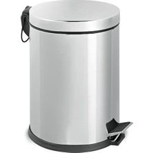 Leaf Shop Paslanmaz Çelik Pedallı Metal Çöp Kovası 20 Lt Lüx Çöp Kovası Banyo