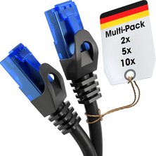 Misda Store – Ethernet Kablosu, Ağ Kablosu, Lan – 5x 5m – 0,25-30M Arasında Mevcuttur (10GBPS, Gigabit Ağlar Için Fiber Hızı, RJ45 ile Switch/router/modem, Siyah/mavi)