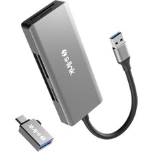 Misda Store SL-CR51 Type C ve Usb3.0 To Cf/sd/m2 Ngff/micro Sd/ms 5 In 1 Metal Kart Okuyucu