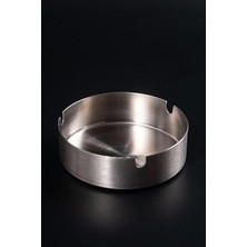 Leaf Shop Çelik Mini Mat Açık Yuvarlak Model Küllük Dekoratif Kül Tablası 8 cm Küllük