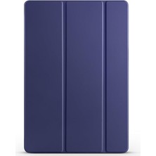 Leaf Shop Galaxy Tab S10 Fe Plus Kılıf Kalem Bölmeli Smart Cover Standlı Tablet Kılıf Lacivert