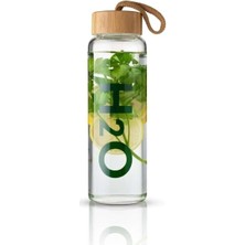 Leaf Shop Home Detox Bambu Kapaklı Cam Matara 1000 ml –,ısıya Dayanıklı, Borosilikat Cam, Doğal, Çevre Dostu, Sağlıklı Su Şişesi,buzdolabı Suluk Suluğu (Detox)