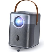 Leaf Shop H300A Android Tv 4K Destekli Projeksiyon Cihazı +Auto Focus+Auto Keystone 6g Wi-Fi+5.2 Bluetooth 240 Inç Yansıtma+Hifi Dolby Ses Sistemi Koyu Gri