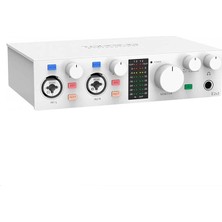 Leaf Shop Professional E2X2 | White Yüksek Kalite Usb-C Ses Kartı: 2-Giriş/2-Çıkış 24BIT/192KHZ, 8...600OHM Arası Kulaklıklara Kadar Kullanılabilir. (Pc/mac)
