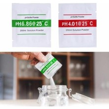 Leaf Shop 250 ml Ph Tampon Çözelti Tozu Ph Test Ölçüm Cihazı Tedbir Kalibrasyon 4.01 6.86