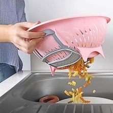 Leaf Shop Akıllı Ortadan Açılır Pembe Pratik Süzgeç (Pembe)