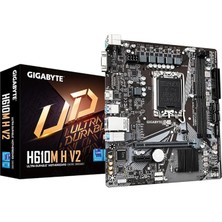 Leaf Shop H610M H V2 Ana Kart - Intel Core 14. Cpu'ları Destekler, 4+1+1 Hibrit Dijital Vrm, 5600 Mhz'e Kadar Ddr5, 1 x Pcıe 3.0 M.2, Gbe Lan, USB 3.2 Gen 1