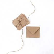 Leaf Shop Minik Zarf 50 Adet (Kraft)