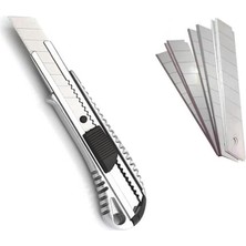 Leaf Shop Home Metal Maket Bıçağı,çelik Falçata ve 10 Adet Falçata Yedeği,maket Bıçağı ve Yedekleri,falçata Seti