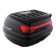 Leaf Shop 52 Lt Motosiklet Arka Çanta Üst Bagaj Sırt Dayamasız Basic Model Siyah Bagaj Topcase