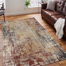 Misda Store Desenli Pamuk Tabanlı Yıkanabilen Kaydırmaz Antibakteriyel Salon Halısı 160X230