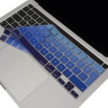Misda Store MacBook Pro 13 Inç Klavye Koruyucu Silikon Türkçe Q – M1/m2 Touch Id Uyumlu – A2338 A2289 A2251 – Sıvı/toz Korumalı Ince Kaplama – 16 Inç A2141 ile De Uyumlu Lacivert Mavi