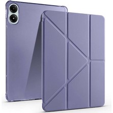 Leaf Shop Xiaomi Redmi Pad Pro 12,1inç ile Uyumlu Kılıf Katlanır Kalemlikli Standlı Akıllı Kapak Case, Leverder Lila