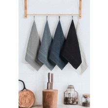 DNZGÜLCAN Ada 4'lü Havlu Seti El Havlu Yüz Havlu %100 Pamuk 30X50 cm