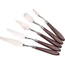 Leaf Shop 5 Parça Palet Bıçağı Boyama Araçları, Yağlıboya Karıştırma Kazıyıcı, Paslanmaz Çelik Boyama Bıçak Seti, Boya Sanatı Renk Karıştırma Için Plastik Saplı Sanat Spatula Bıçakları