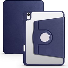 Leaf Shop Ipad 11 Inç A16 (11.nesil) 2025 ile Uyumlu Kalem Bölmeli 360 Dönebilen Kapaklı Kılıf A3355, Lacivert