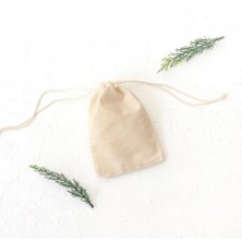 Leaf Shop Bağcıklı Krem Ham Bez Kese, 10X15 cm 10 Adet