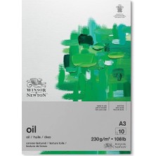 Leaf Shop & Newton 6532007 Blokta Yağlı Boya Kağıdı - 10 Yaprak Dın A3, 230 G/m², Asit Içermez, Optik Açıcı Içermez, Yağlı Boyalar, Yağlı Pastel Boyalar ve Diğer Ağır Boya Işleri Için Eskimeye Dayanıklı