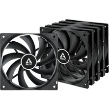 Misda Store F12 (5 Adet) - Pc Fanı, 120 mm Standart Kasa Fanı, Sessiz Fan, Standart Gövdeli Kasa Fanı, Itme Veya Çekme Konfigürasyonu Mümkündür, 1350 Rpm - Siyah