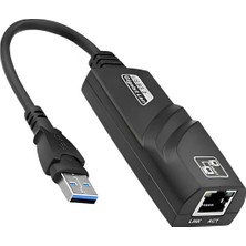 Leaf Shop USB 3.0 Ethernet Adaptör Çevirici Dönüştürücü Gigabit Destekli Yüksek Hızlı 10/100/1000 Mbps