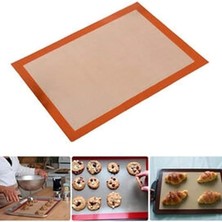 Leaf Shop Fırınlanabilir Kendinden Yağlı Silikon Pişirme Matı, Profesyonel Silipat Yanmaz Yapışmaz Yıkanabilir Silikon Pişirme Matı 30CMX40CM