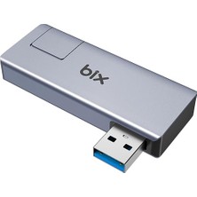 Leaf Shop BX22HB USB To USB 3.2 USB 2.0 RJ45 Dönüştürücü Adaptör Hub