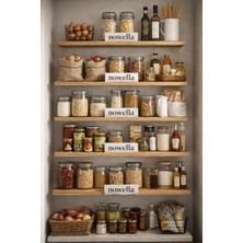 Nowella Home Doğal Masif Ahşap Uçan Raf 6’lı Set 60X10 cm – 18 mm Kalınlık Gizli Bağlantılı