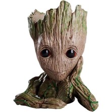 Leaf Shop Koruyucuları Baby Groot Figür Düşünen Saksı Kalemlik Pla Büyük 15 cm