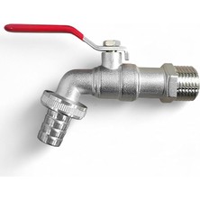 Leaf Shop Kapa 1/2 Küresel Musluk Çeşme Lavabo Banyo Mutfak Musluğu Bahçe Çeşmesi Tek Çıkışlı Batarya