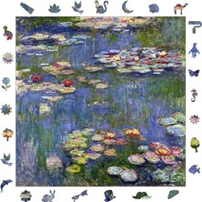 Leaf Shop - Ahşap Puzzle Yetişkinler Için - Claude Monet Nilüferler Benzersiz Parçalı Puzzle - 353 Parça Ahşap Yapboz - Yapıştırıcı Folyo Dahil - Dekoratif Ahşap Puzzle - 29X29 cm - S1-28