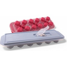 Leaf Shop 1 Adet 12 Gözlü Üsten Doldurulan Silikon Tabanlı Buzluk, 12'li Buz Kalıbı, Silikon Tabanlı Buz Kalıbı, Kolay ve Pratik Buz Hazırlama Deneyimi (Asorti)