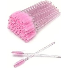Leaf Shop Professional Cosmetics Kirpik Tarama Fırçası - Kirpik Bakımı Için Ideal SEÇIM!-50LI Tek Kullanımlık Pembe