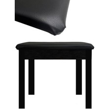 Leaf Shop TBX-144BK Üst Kalite Piyano Taburesi Gizli Bölmeli Siyah Renk (32X54X48)