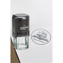 Misda Store Mürekkepli Kitap Kaşesi Mührü Kişiye Özel Kitap Mührü Kaşe Isim Yazılı Kitap Mührü ve Istampa Set R5814-07