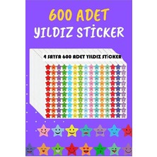 Misda Store Sticker Çıkarma SETI,600 Adet 4 Syf Okul Tebrik Stickerı,öğretmen Öğrenci Hediyesi, Renkli