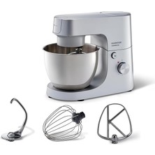 Leaf Shop Homebake Mutfak Şefi KHH01.000SI - Stand Mikser, Hamur Yoğurma Makinesi, 1400 Watt, 5 Litre Paslanmaz Çelik Geniş Hazne, Sıçrama Önleyici Kapak, 3 Hazne Içi Aparat