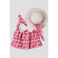 Kidex’s Baby Yeni Sezon Kız Bebek Elbise Şapkalı Takım