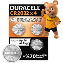 Storemax Defyasell Duracell Cr 2032 Lityum Düğme Pil (4’lü Paket) 3V, (CR2032)