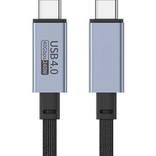 Misda Store Jasoz 2 Metre 240W 4.0 Thunderbolt Type-C To Type-C Şarj, Data ve 8k 60Hz Görüntü Aktarım Kablosu