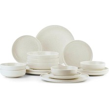 Misda Store Porselen Moderna 16 Parça 4 Kişilik Yemek Takımı Krem