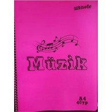 Misda Store My Note 40 Yaprak Plastik Kapak Spiralli Müzik Defteri(1 Adet)